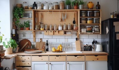 Sauber organisierter Haushalt am Beispiel einer Küche
