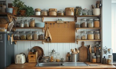 Zeitmanagement im Haushalt zeigt ine aufgräumte Küche